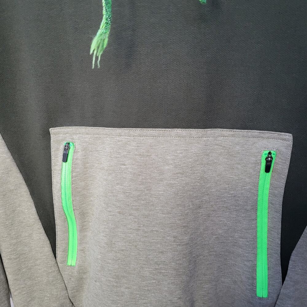 2. Nike Therma-FIT Pullover Training Heathered Green Hoodie‎ Men's M DD2112-326 - Picture 5 of 11